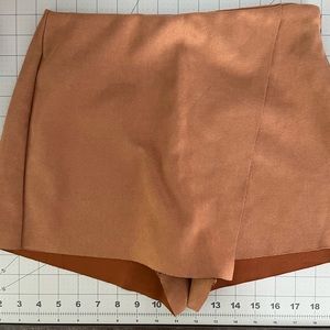 Faux Suede Skort